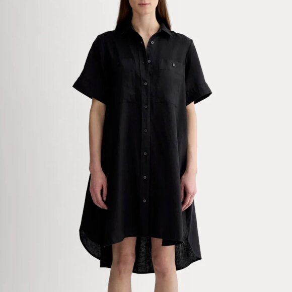 Everlane Daytripper Dress in Linen (Black) (XXS) NWT - Picture 1 of 8